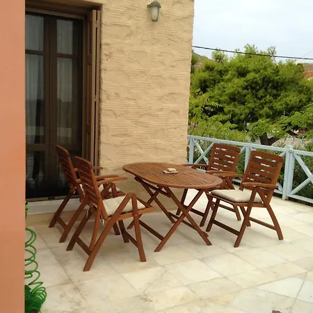Charming House With Sea View In Chrousa, Fenced Garden *
