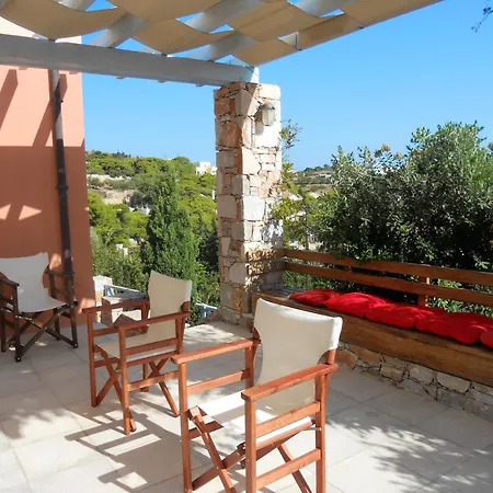 Holiday home Charming House With Sea View In Chrousa, Fenced Garden