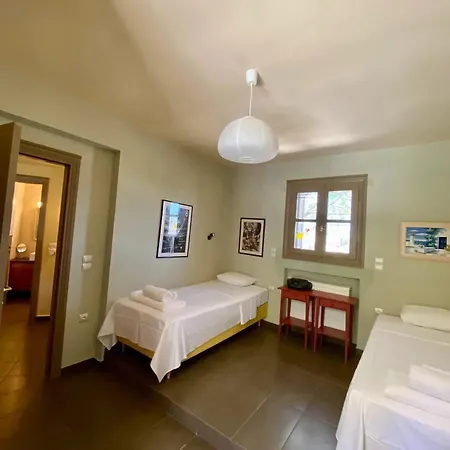 Charming House With Sea View In Chrousa, Fenced Garden Tatil Evi *