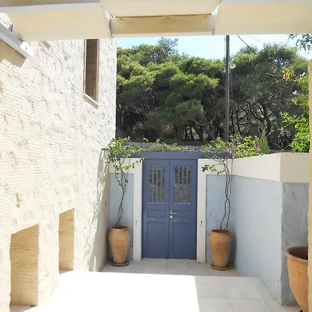 Charming House With Sea View In Chrousa, Fenced Garden