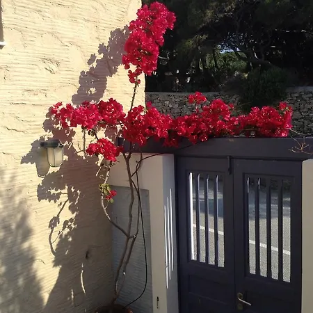 Charming House With Sea View In Chrousa, Fenced Garden *