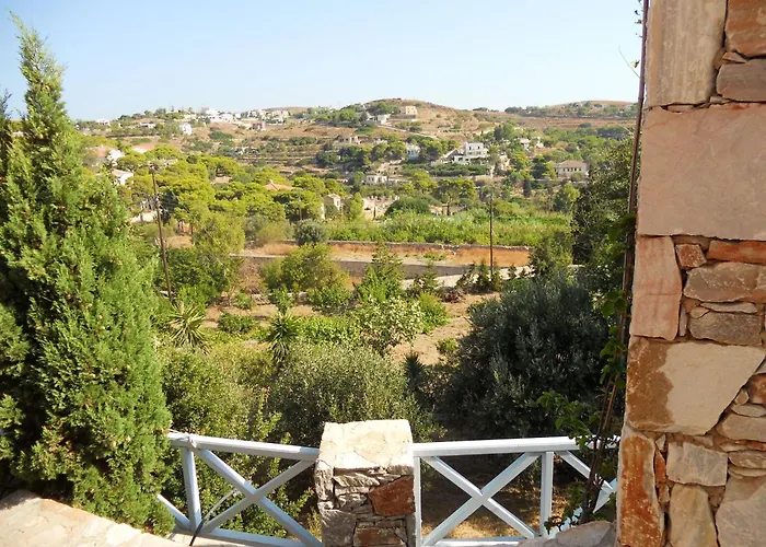 Charming House With Sea View In Chrousa, Fenced Garden *