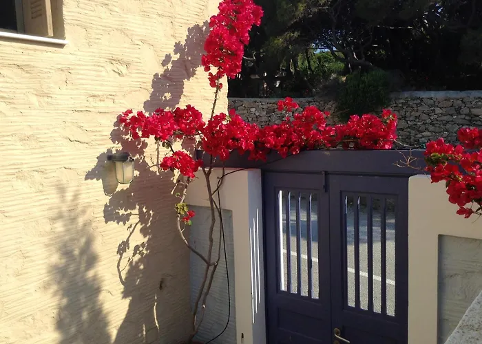 Charming House With Sea View In Chrousa, Fenced Garden